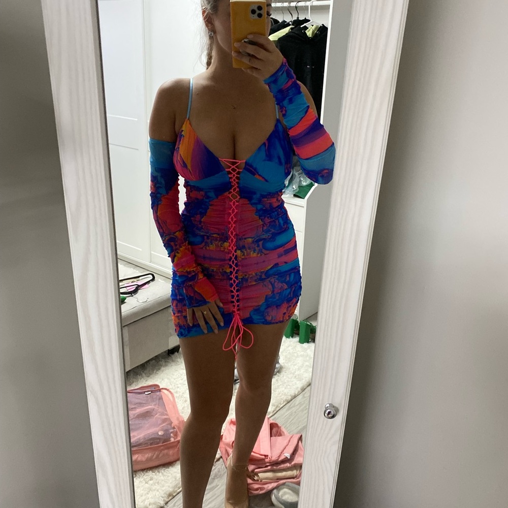 Swirl mini dress